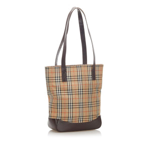 Burberry Haymarket Check Canvas Tote Bag (SHG-17510)