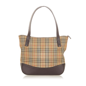 Burberry Haymarket Check Canvas Tote Bag (SHG-19488)