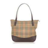 Burberry Haymarket Check Canvas Tote Bag (SHG-19488)