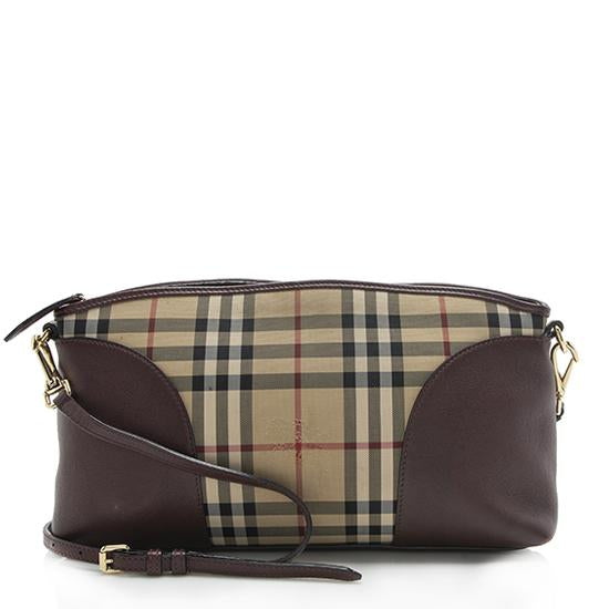 Burberry Horseferry Check Leather Chichester Crossbody Bag