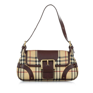 Burberry House Check Canvas Baguette (SHG-16674)