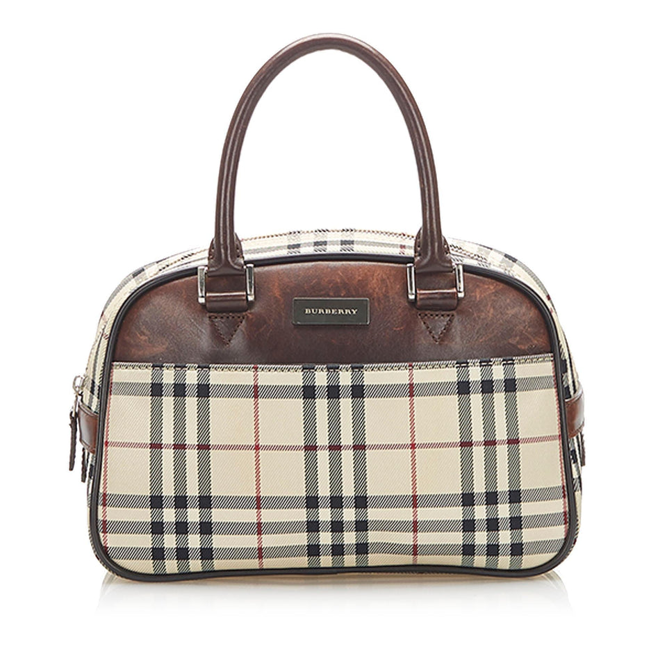 Burberry House Check Canvas Handbag (SHG-16757)