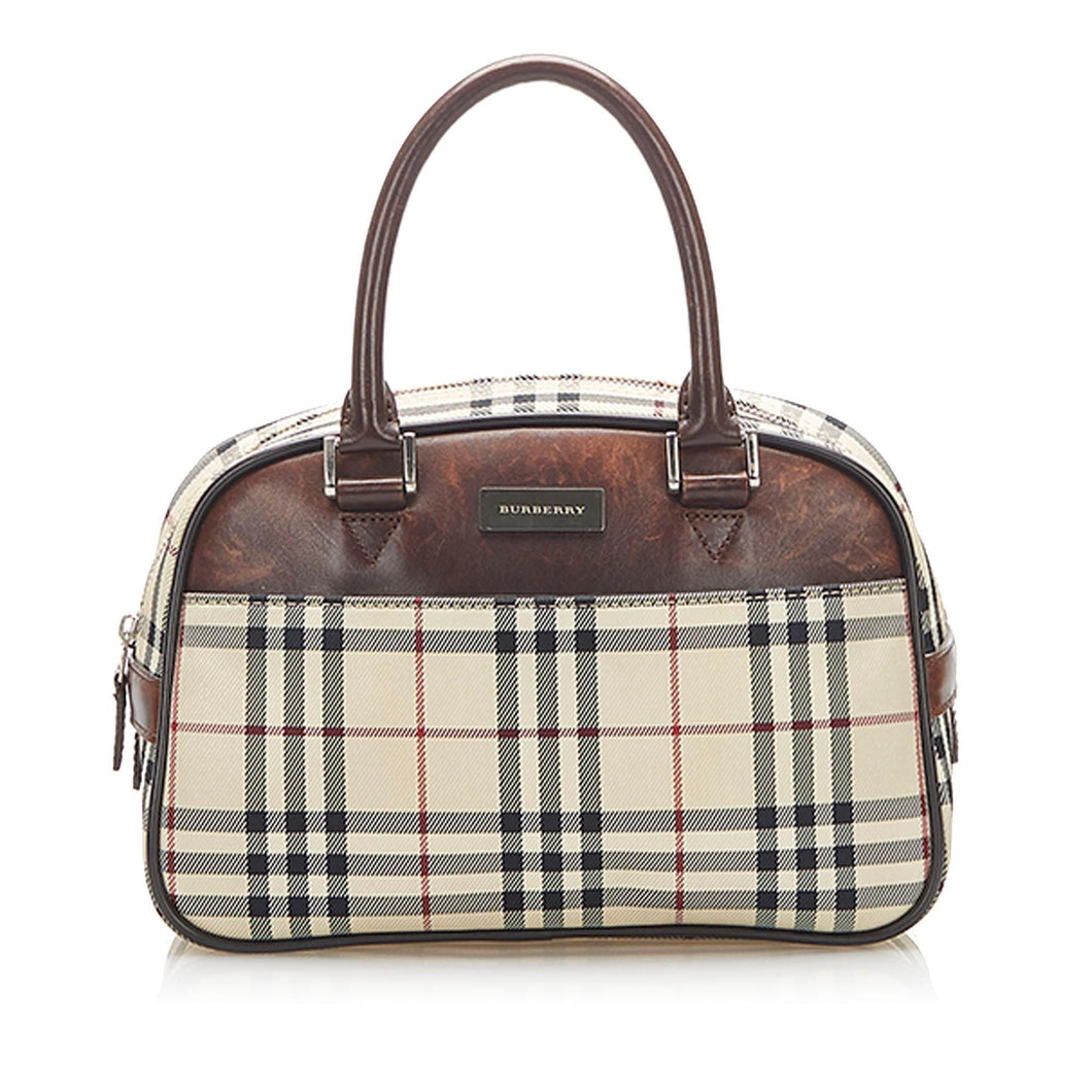 Burberry House Check Canvas Handbag (SHG-16757)