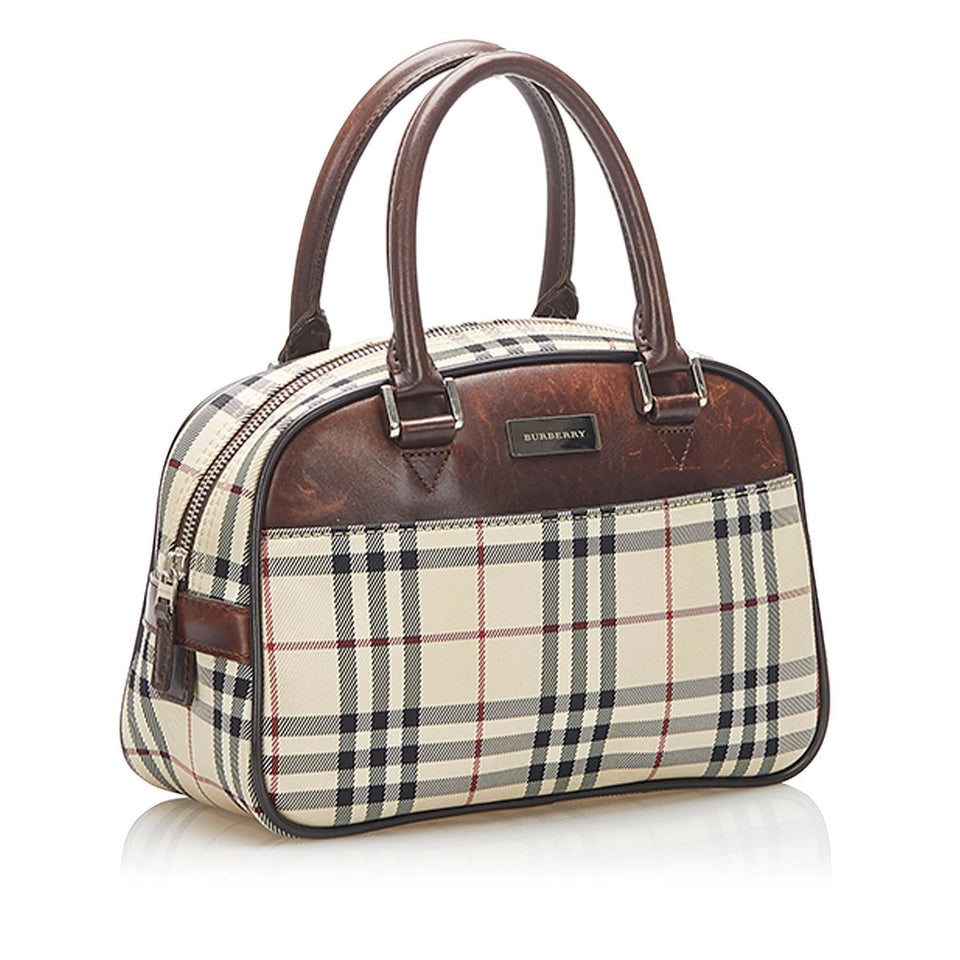 Burberry House Check Canvas Handbag (SHG-16757)