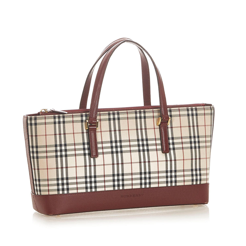 Burberry House Check Canvas Handbag (SHG-20443)