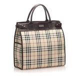 Burberry House Check Canvas Satchel (SHG-14473)