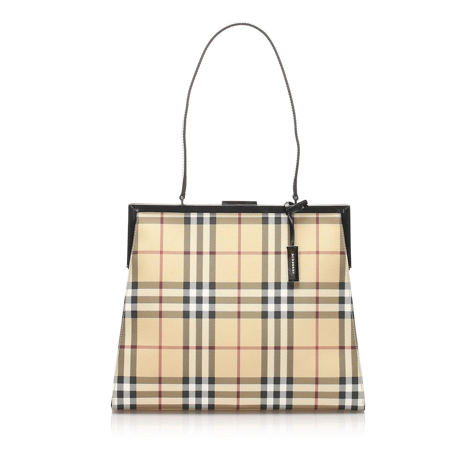 Burberry House Check Canvas Shoulder Bag (SHG-10245)