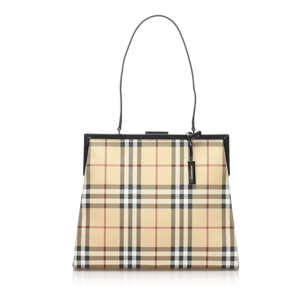 Burberry House Check Canvas Shoulder Bag (SHG-10245)