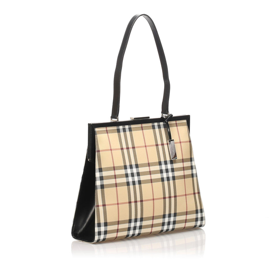 Burberry House Check Canvas Shoulder Bag (SHG-10245)
