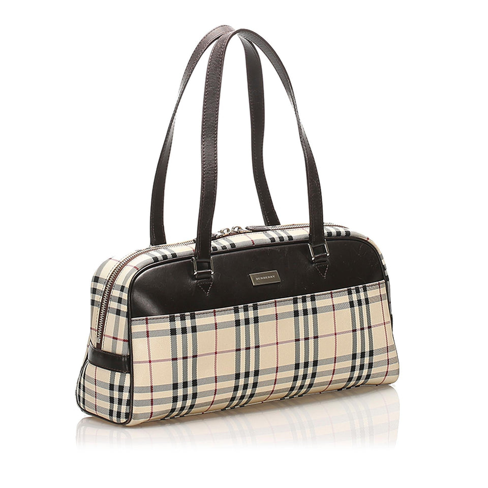 Burberry House Check Canvas Shoulder Bag (SHG-11115)