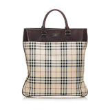 Burberry House Check Canvas Tote Bag (SHG-14005)