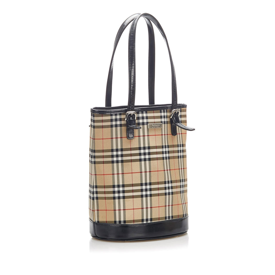 Burberry House Check Canvas Tote Bag (SHG-16204)