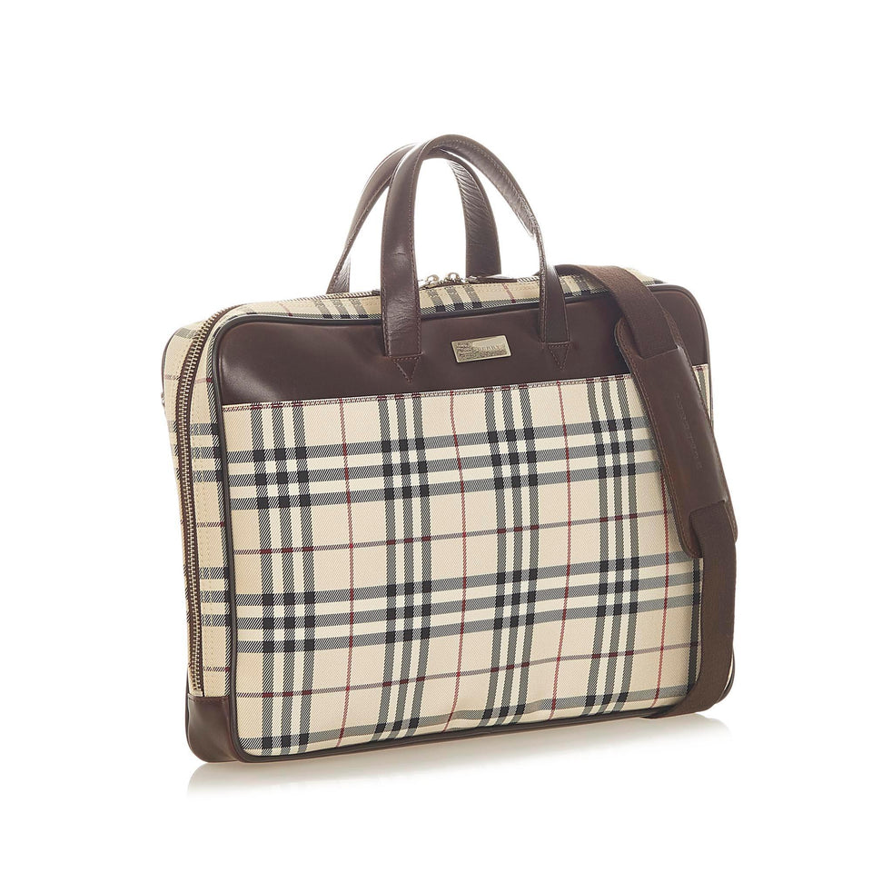 Burberry House Check Nylon Business Bag (SHG-20085)