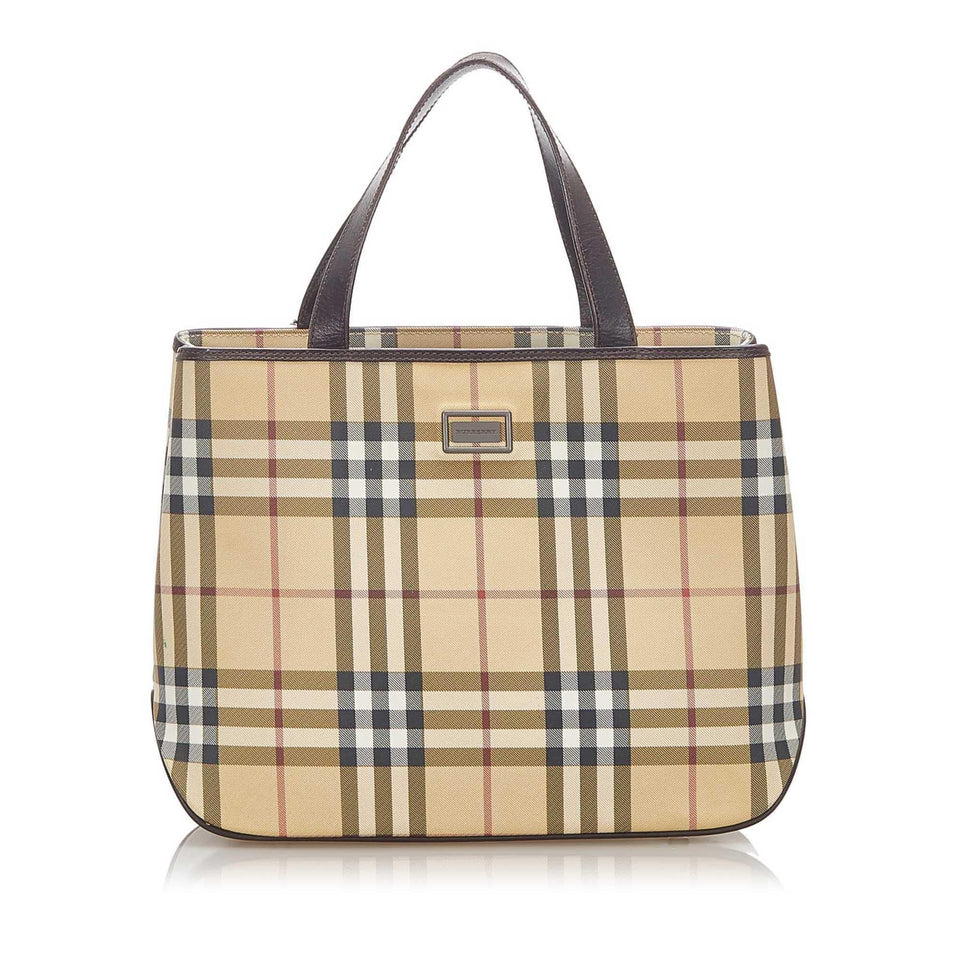 Burberry House Check PVC Handbag (SHG-17451)