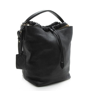 Burberry Leather Drawstring Bucket Bag