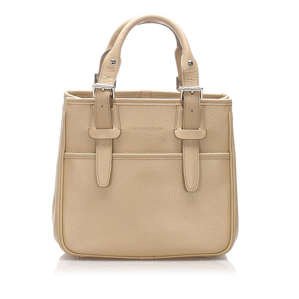 Burberry Leather Handbag (SHG-12243)
