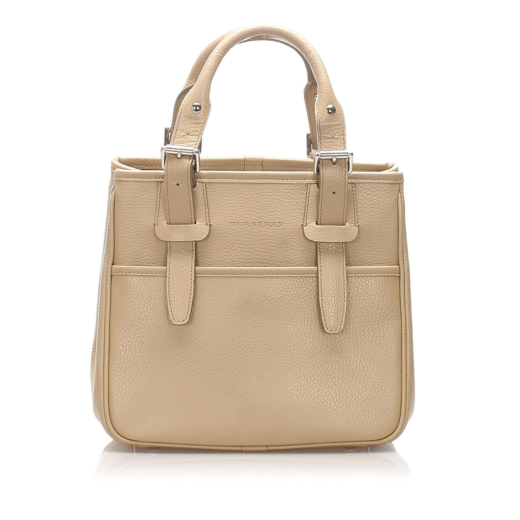 Burberry Leather Handbag (SHG-12243)