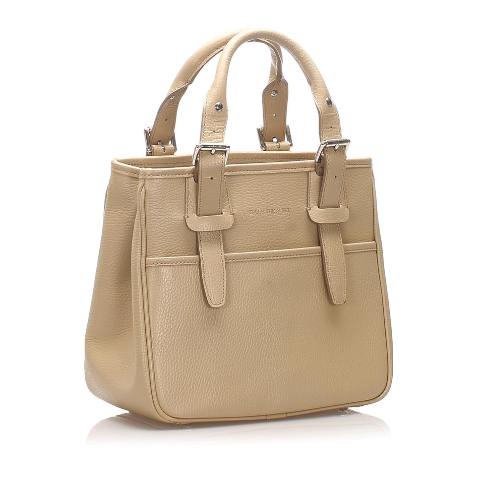 Burberry Leather Handbag (SHG-12243)