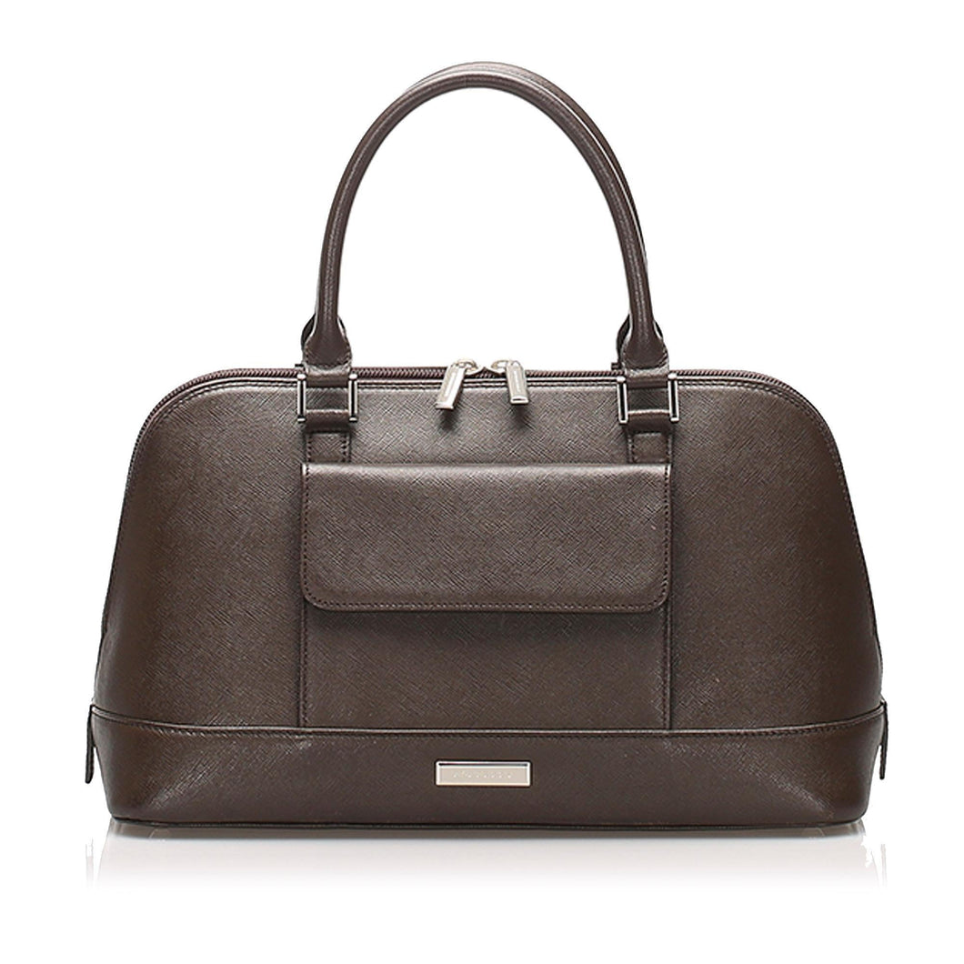 Burberry Leather Handbag (SHG-11126)
