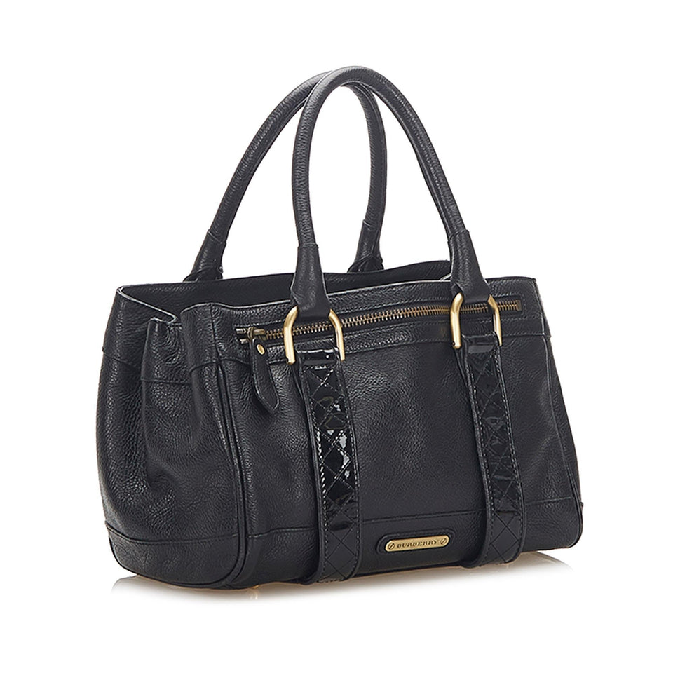 Burberry Leather Handbag (SHG-17144)