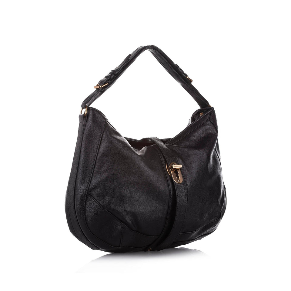 Burberry Leather Hobo Bag (SHG-16335)