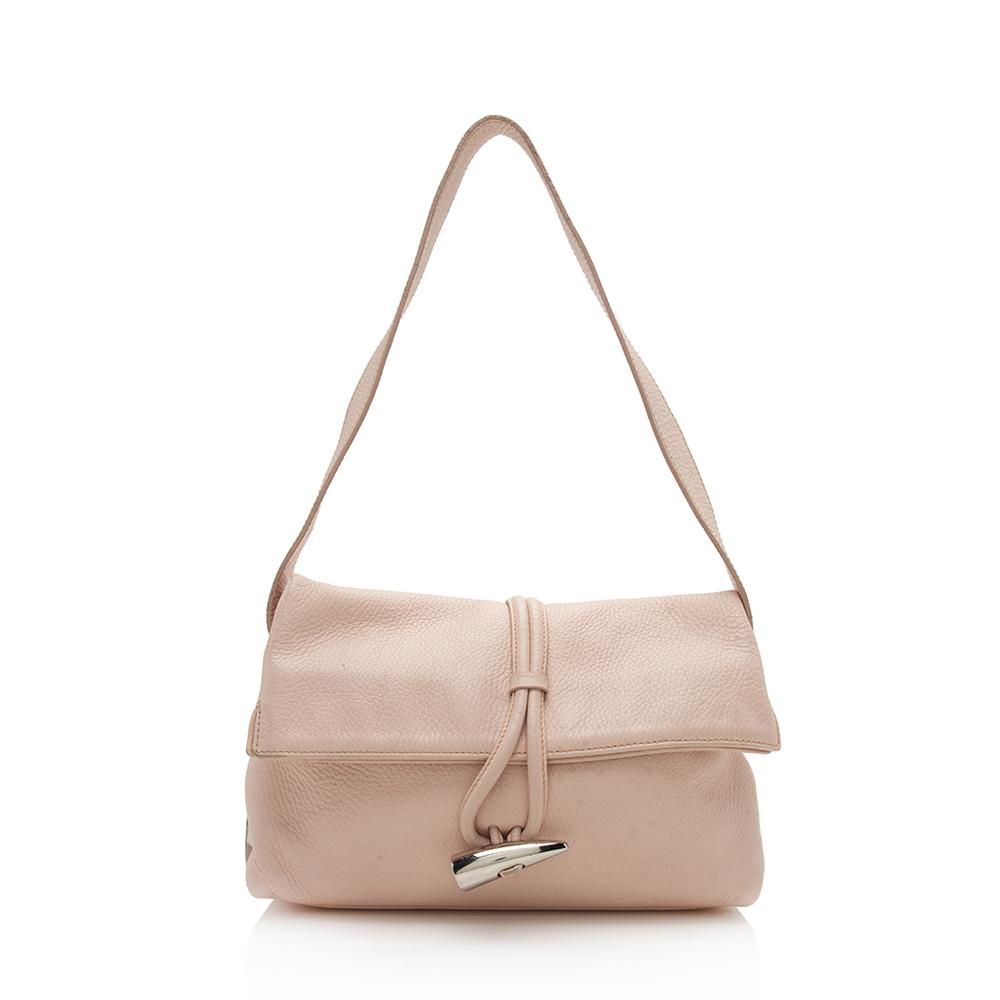 Burberry Leather Horn Toggle Shoulder Bag (SHF-12353)