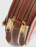 BURBERRY Logo Graphic Canvas and Leather Louise Bag