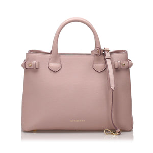 Burberry Medium Leather Banner Tote (SHG-10391)