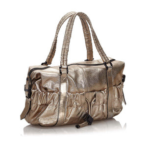 Burberry Metallic Leather Shoulder Bag (SHG-10009)