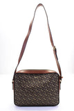 BURBERRY MONOGRAM COATED CANVAS CALFSKIN KNIGHT MESSENGER BAG