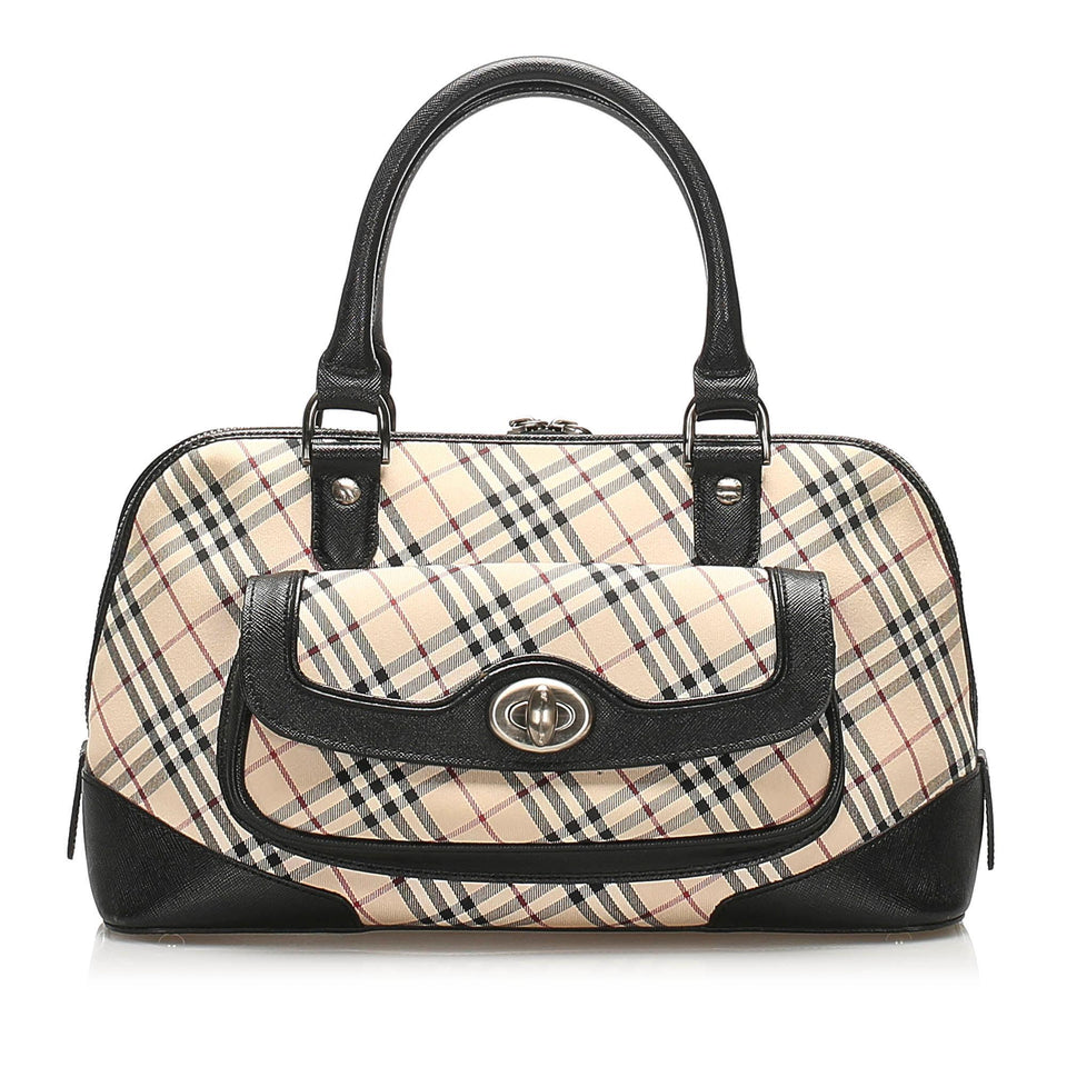 Burberry Nova Check Canvas Handbag (SHG-13569)