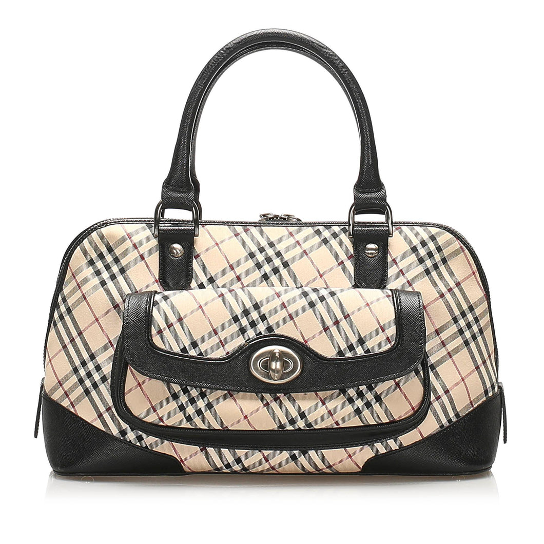 Burberry Nova Check Canvas Handbag (SHG-13569)