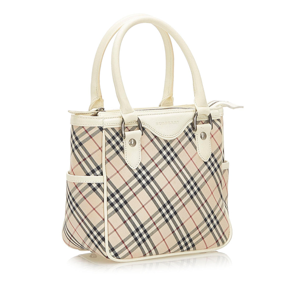 Burberry Nova Check Canvas Handbag (SHG-18819)