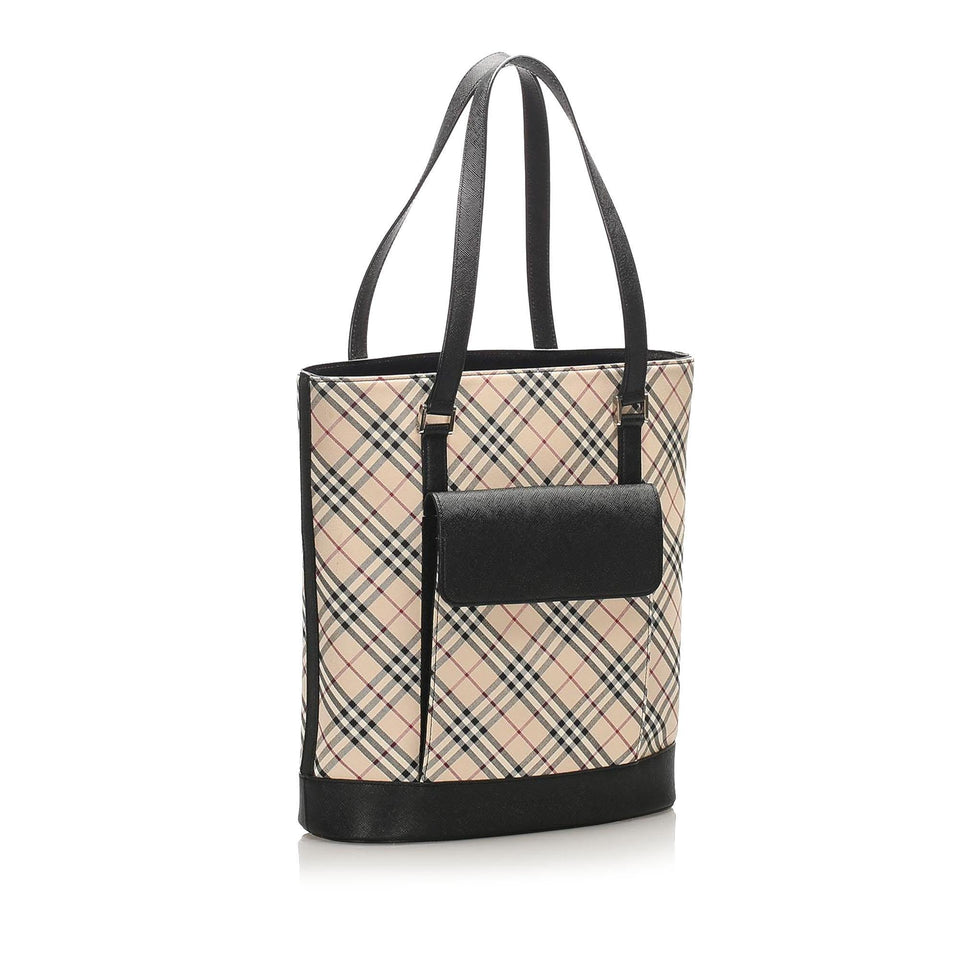 Burberry Nova Check Canvas Tote Bag (SHG-14225)