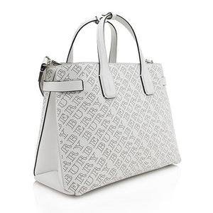 Burberry Perforated Leather Logo Banner Medium Tote