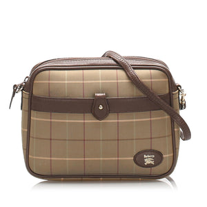 Burberry Plaid Canvas Crossbody Bag (SHG-10883)