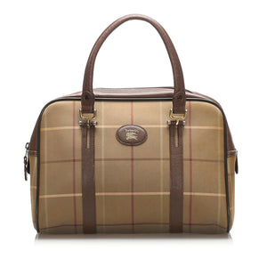 Burberry Plaid Canvas Handbag (SHG-10884)