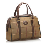 Burberry Plaid Canvas Handbag (SHG-10884)