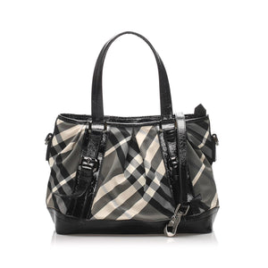 Burberry Plaid Nylon Satchel (SHG-10928)