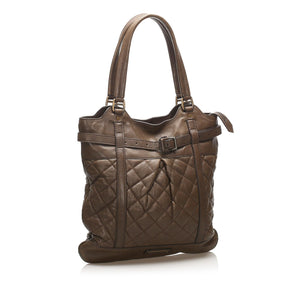 Burberry Quilted Lambskin Leather Tote Bag (SHG-11353)