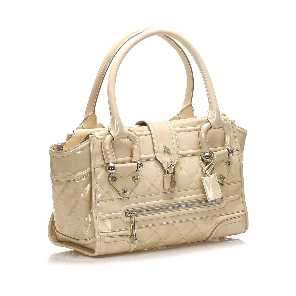 Burberry Quilted Patent Leather Handbag (SHG-11207)