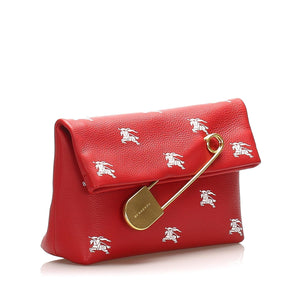 Burberry Safety Pin Leather Clutch Bag (SHG-14413)