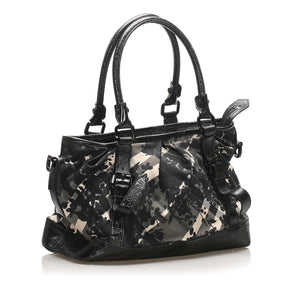 Burberry Smoke Check Canvas Satchel (SHG-11573)