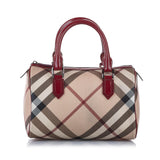Burberry Supernova Check Canvas Boston Bag (SHG-13373)