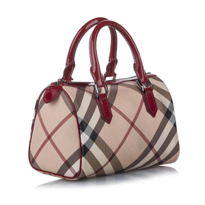 Burberry Supernova Check Canvas Boston Bag (SHG-13373)