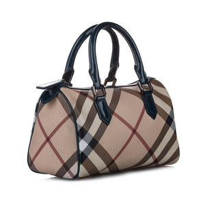 Burberry Supernova Check Chester Canvas Bowling Bag (SHG-14421)