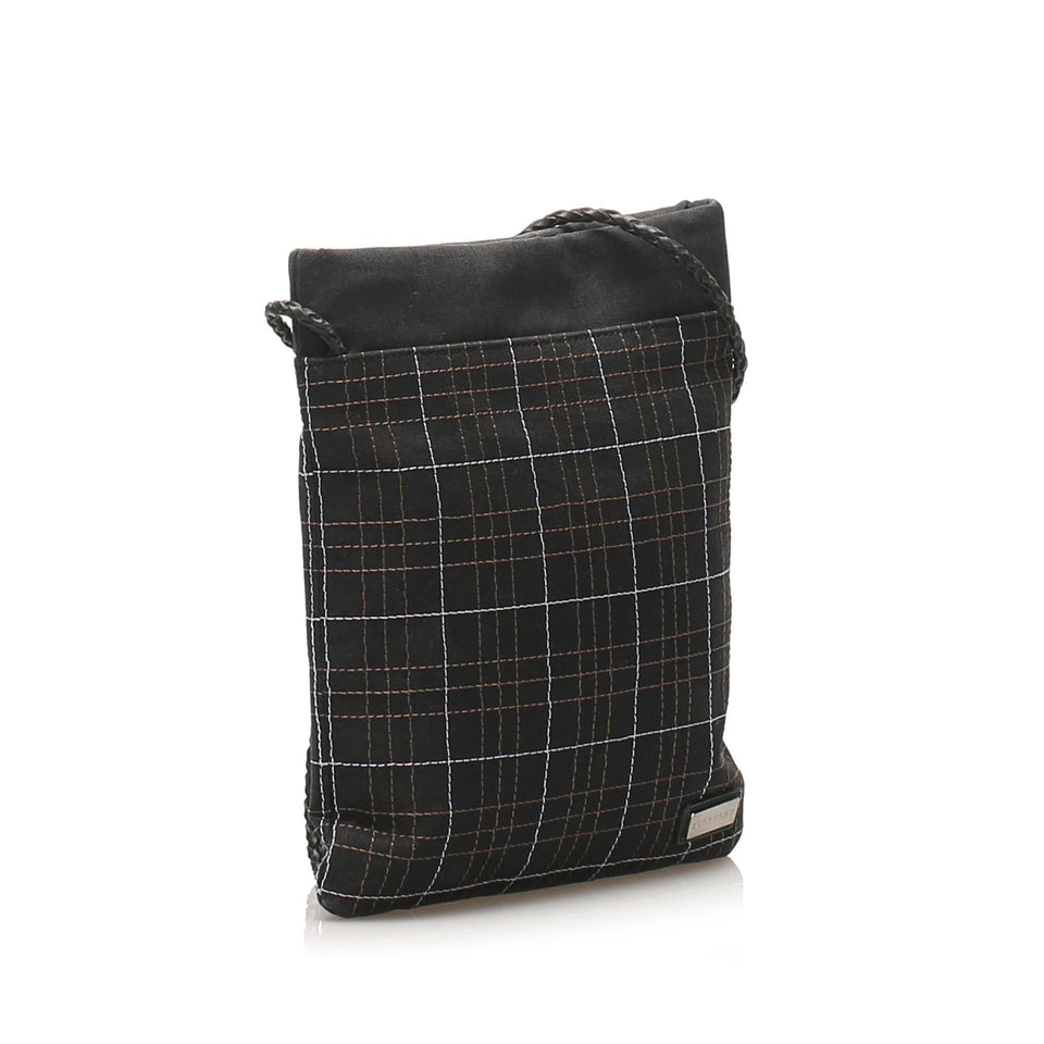 Burberry Vintage Check Canvas Shoulder Bag (SHG-11840)