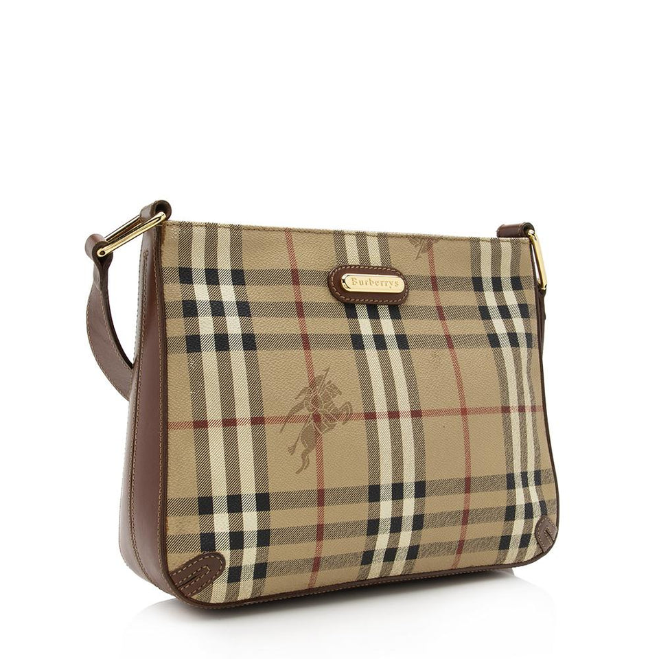 Burberry Vintage Haymarket Check Barnard Shoulder Bag (SHF-13358)