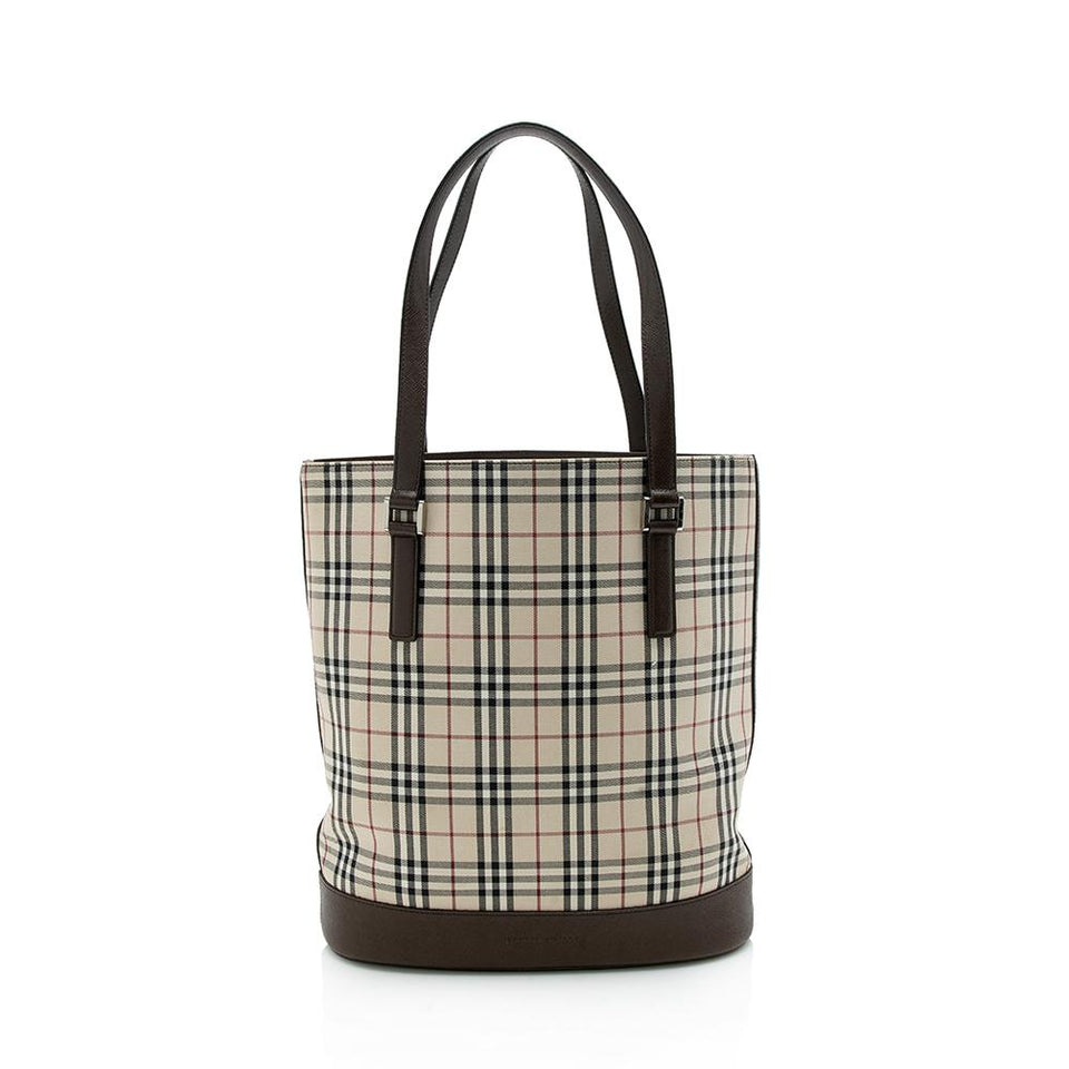 Burberry Vintage Nova Check Shopping Tote (SHF-11691)