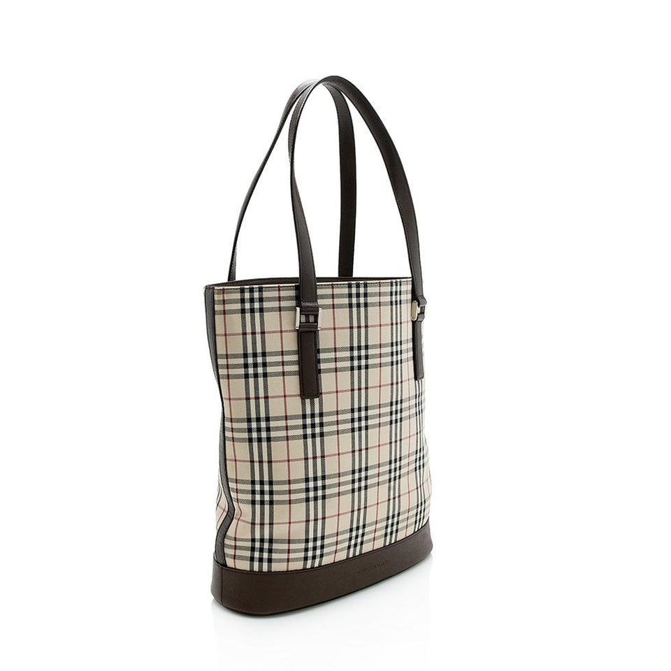 Burberry Vintage Nova Check Shopping Tote (SHF-11691)